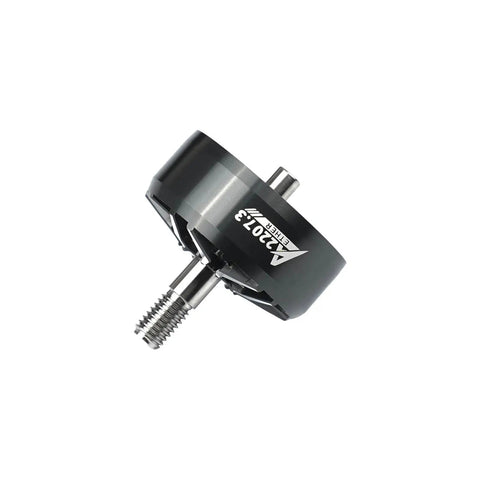 Aether 2207.3 FPV Brushless Motor 1960KV And 2050KV For FPV Drones Freestyle, shown from top angle, metal finish