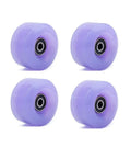 8 Pack 58x32mm 82A Quad Roller Skate Wheels with 16 High Speed 608RS Bearings and Wrench for Inline Skates and Skateboards Jelly Purple