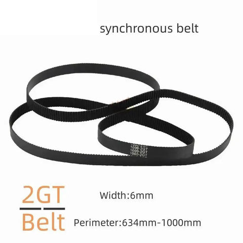 6mm Wide Closed-Loop Timing Belt Set 634mm-1000mm Circumference 2GT-656 Durable Drive Belts Pack of 10