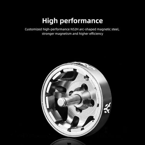 Specter 1303.5 5500KV Brushless Motor For 2 To 4S Tiny Drones side view showing alloy steel shaft and anodized finish