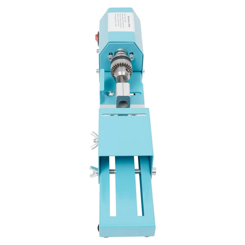 Front view of 96W Mini Wood Lathe Machine With Pure Copper Motor 7 Adjustable Speeds for hobbyist woodturning tasks.