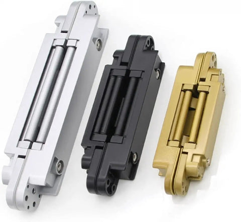 Heavy Duty Concealed Hinge For Folding Wood Doors And Cabinets With Smooth Operation Built Like A Boss Fits Standard Furniture Hardware Easy Install Tough Silver Coating For Heavy Lifting Daily Use in silver, black, and gold finishes.
