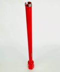 Red diamond wet core drill bit for concrete with 1-1/4 in threaded end, standing upright
