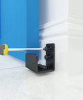 Matte Black Floor Guide For Sliding Barn Door Hardware Wall Mount Adjustable Width For Doors Up To One And Three Eighths Inches Thick