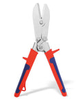 5 Blade Hand Crimper Workhorse For Gutter And Sheet Metal Projects with red PVC handle