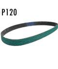 Top Shelf Zirconia Grinding Sanding Belt P120 for Mini Belt Grinders, 520mm size, high heat dissipation, durable use.
