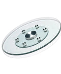 Sturdy Double Layer Tempered Glass Lazy Susan Dining Table Top Turntable With Sturdy Supporting Legs For Ultra Stable 140CM Swivel Plate
