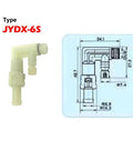Eight Centimeter Water Pump Hose With High Pressure One Eighth Inch Male Fittings dimensions and design diagram
