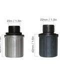 Heavy Duty Steel Freehub Hub Kit For 8 To 11 Speed Mountain Bikes Easy Install No Tools Required Lightweight And Durable Bearing Titanium Finish Upgrade Your Ride Or Replacement, two steel freehubs with measurements shown.