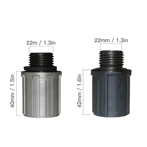 Heavy Duty Steel Freehub Hub Kit For 8 To 11 Speed Mountain Bikes Easy Install No Tools Required Lightweight And Durable Bearing Titanium Finish Upgrade Your Ride Or Replacement, two steel freehubs with measurements shown.