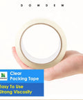 Ultra Strong Clear Packing Tape 1.88 Inch by 55 Yards Heavy Duty Shipping Tape Refill 2 Pack held in hand