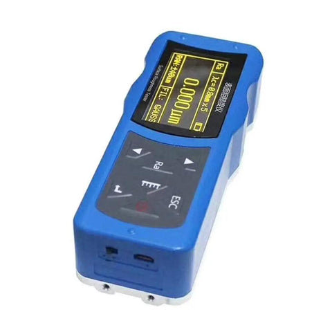 Portable Surface Roughness Tester For QA With Ra 0.005-16.000 Um And Rz 0.02-160.00 Um handheld blue device with OLED screen