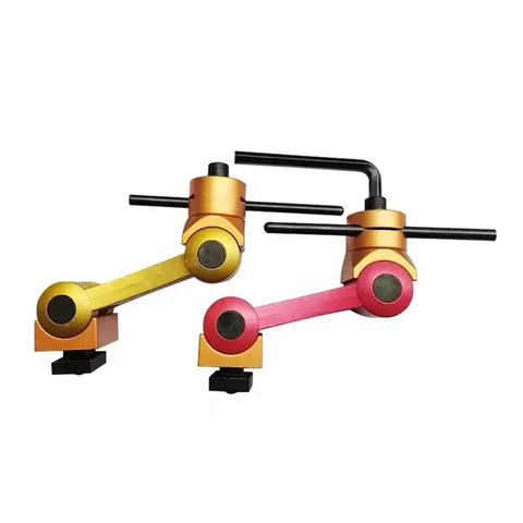 Nail Your Next Project With This Rock Solid Adjustable CNC Mill Workpiece Stop Positioner, metallic arms, sturdy blocks for precision clamping.