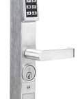 Heavy Duty Solid Aluminum Keyless Entry Door Lock With Bright Numeric Pad and handle for secure entry in homes or offices.