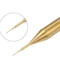 End mill, titanium-coated carbide for PCB engraving, 0.2 mm diameter, 1/8 inch shank (close-up view)