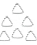Stainless Steel 316 Marine Grade Triangle Ring Buckle Welded V Shaped Heavy Duty Ring Set Of Six One Quarter Inch By Two Inch