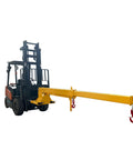 Heavy Duty Forklift Telescopic Jib Boom Attachment With Adjustable Mobile Crane Hoist Rock Solid Steel Truss Design, 12 ft arm