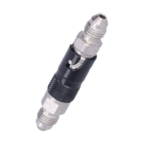 Rad AN3 Aluminum Alloy Brake Line Connector With Quick Bayonet Fitment And Rotating Joint For Motorsports Clutch Hydraulic Oil Fluid Hose Fast Swap System Killer Build For Turbo Engines Street Cars And Daily Upgrades, black aluminum fitting