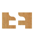 Wooden cut sample of Carbide Tipped Traditional Stile And Rail Router Bit Set For Cabinet Doors full size with joints detail