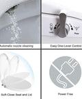Self Cleaning Dual Nozzle Bidet Seat With Non Electric Operation Separate Front And Rear Cleaning Natural Water Spray Soft Close Lid Easy DIY Installation For A Fresh Hygienic Bathroom Upgrade featuring automatic cleaning and one-lever control.