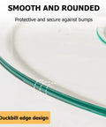 Duckbill edge of Dope Large Glass Turntable For Dining Tables, 360 Degree Rotating Lazy Susan Tray, clear glass detail