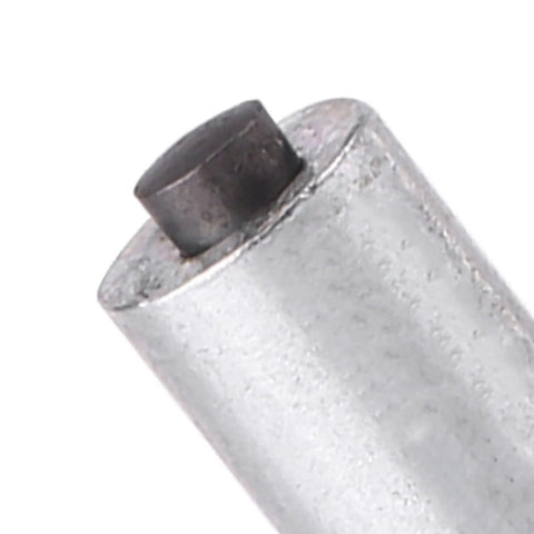 Close-up of Heavy Duty Tungsten Steel Tire Stud Screw from 100 Piece Set for winter tire traction and grip.
