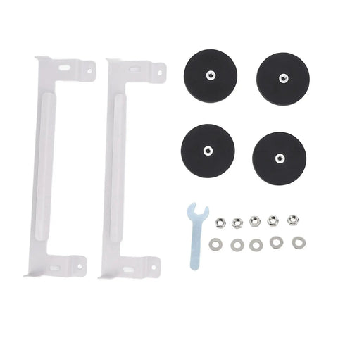 Magnetic Satellite Mounting Bracket With Precise Adjustment For Mini Satellite Installation On Boats And Aircraft Space Saving Easy On The Go Setup Durable Metal Construction components including brackets, magnets, screws, and tool.