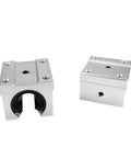 One Pc SBR16UU Linear Motion Ball Bearing Slide Block Bushing For 16mm Linear Shaft Guide Rail, aluminum body, CNC compatible.