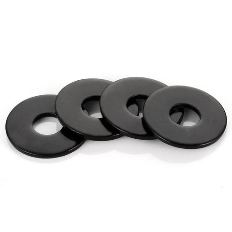 50 Pack M6 Stainless Flat Washers With Black Finish For Screws And Bolts 17.7 Mm Outer Diameter 6.6 Mm Inner Diameter 1.3 Mm Thick 304 Stainless Steel