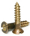 10-13 Wood Screws Slotted Flat Head Silver Tone Silicon Bronze 1-1/2 Inch Long Partially Threaded With Smooth Shoulder Countersunk Undercut Head Built Tough Rust And Corrosion Resistant Heavy Duty Wood Fasteners Pack Of 25