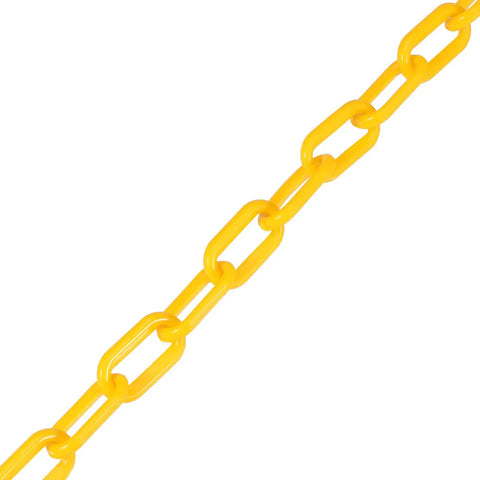 164 Feet High Visibility Plastic Chain Barrier For Crowd Control And Parking Safety, Durable 1.4 Inch Diameter Links