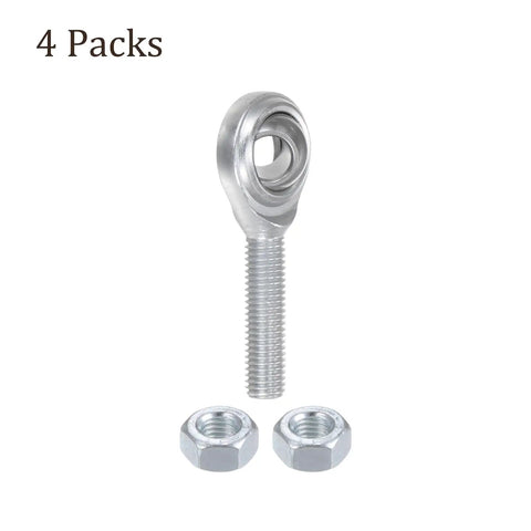 Top Tier Male Rod End Bearing Kit 1/4 Inch Bore 1/4-28 Unf Right Hand Thread Set with solid jam nut and rod end.