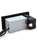 Back view of Acoustic Guitar Pickup With 3 Band EQ 505R Preamp And Piezo Transducer, black finish, showing wiring and connectors.