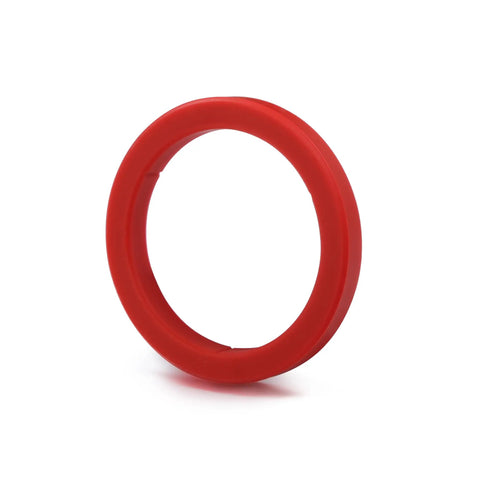 Red 8mm Silicone Group Head Gasket for E61 Espresso Machines, BPA Free, 58mm Fit, Prevents Leaks and Drips, Front View