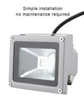 Onythral RGB LED Flood Light for Garden Lighting Remote Control shown from the front, highlighting its compact design and LED bulb.