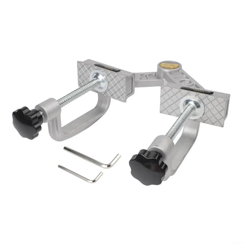 Sumsoctober Adjustable Right Angle Welding Clamp For 1-40mm Plates Lightweight Aluminum Alloy Multi-Purpose Tool with two adjustment screws.