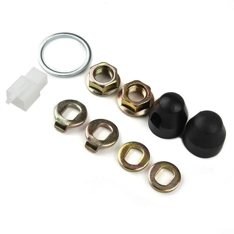 E Bike Hub Motor Nut Kit M12 M14 For Electric Bicycles Axle Lock Nuts And Screws Washer Shaft Caps Safety Washers Set