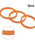 Three Pack Electric Planer Drive Belts 238mm By 9.6mm Double Cog Ribbed Replacement Kit For N1923BD 1900B FP0800 KP0810C BKP180 225007 Orange