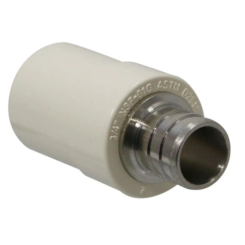 Three Quarter Inch Pex To CPVC Barb Crimp Transition Couplings Pack Of Ten For Seamless Plumbing Transitions Between Pex And CPVC Durable 10 Count