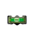 Bubble Level For Camera Gear And Rigs, Low-Profile Spirit Level With Anti-Twist Pin, 3/8-16 Mount, close-up top angle view