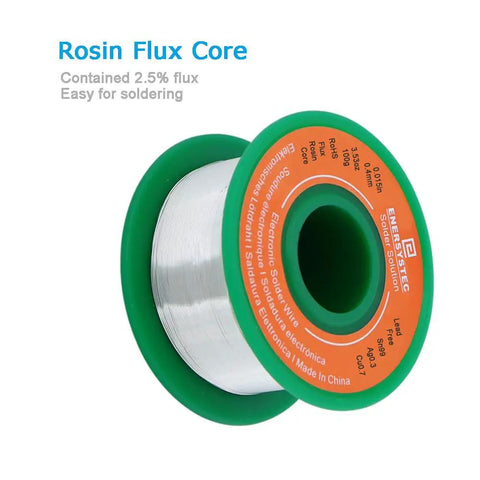 Pro Grade 0.4mm Lead Free Rosin Core Solder Wire Sn99 Ag0.3 Cu0.7 For Fine Electronics Soldering 100g 3.53oz spool