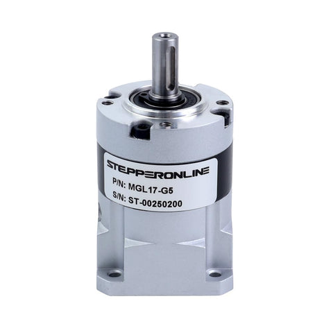 MGL Series Planetary Gearbox With Five To One Gear Ratio For Five Millimeter Shaft Fits Standard Nema Seventeen Stepper Motors