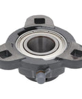 Close-up of 2 Pack 3 Bolt Flange Mount Ball Bearing Unit With Insert Bearing SA20516 Cast Iron Housing TRD205 Bore 1 In