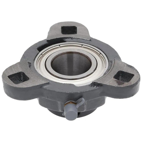 Close-up of 2 Pack 3 Bolt Flange Mount Ball Bearing Unit With Insert Bearing SA20516 Cast Iron Housing TRD205 Bore 1 In
