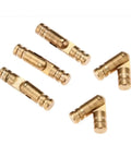 Brass Concealed Barrel Hinges For Jewelry Boxes And Cabinets Invisible Hardware DIY Friendly 4x20mm 100 Piece Set shown in folded position