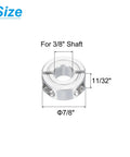 Two Pack Double Split Clamp On Shaft Collar For 3/8 Inch Shaft, 7/8 Inch Outer Diameter, 11/32 Inch Thick Aluminum Alloy With Set Screw