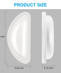 Soft Silicone Eyeglass Nose Pads With Air Chamber For Comfort And Anti Slip Grip Self Adhesive Cushioned Nose Pad Set For Glasses And Sunglasses Heightened Fit And Reduced Slippage 10 Pairs Clear, showing product dimensions
