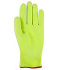 D Roc ANSI A7 Hi Vis Poly Palm Coated Work Gloves With 13 Gauge Hyperon Knit Grippy Dexterity And 360 Degree Cut Protection High Visibility