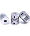 Knockout D19L25 Flexible Encoder Coupler With Plug And Play Setup For Stepper Motors And Cnc Engravers, three aluminum couplers.