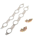 Exhaust Manifold Gasket Bolts Kit For All LS Series Engines Excluding LS7 Compatible With LS1 LS2 LS3 LS6 LM7 LQ4 LQ9 LR4 L20 L33 L59 L76 And More Gasket Set And Fasteners Included No Hassle Installation